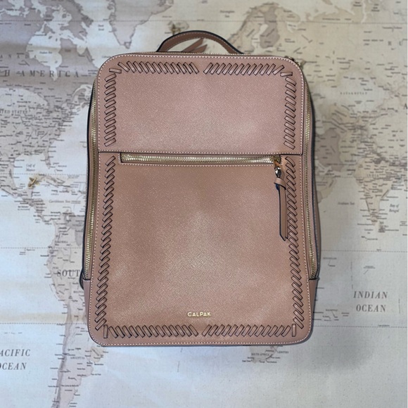 Calpak Kaya 15 inch Laptop Backpack in Caramel. - Picture 5 of 12